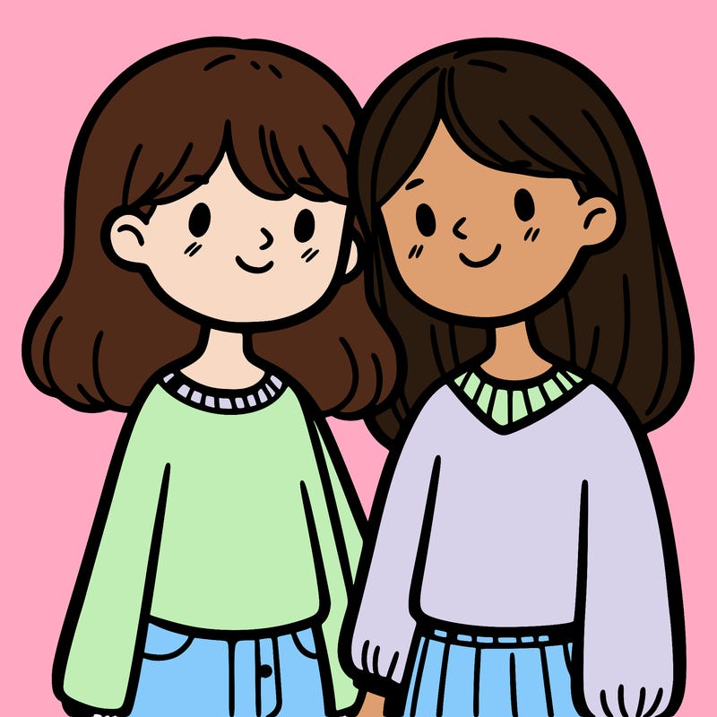two girls together