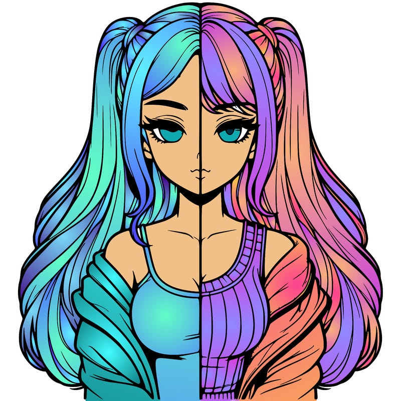 realistic girl split