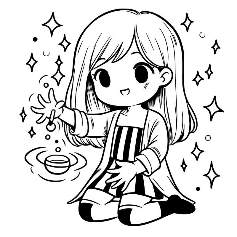 girl doing magic