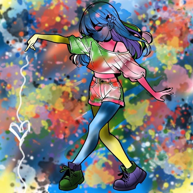 realistic girl danceing