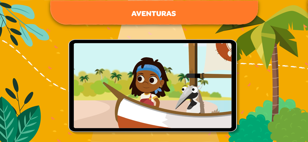Leo Leo - Personajes de dibujos animados en un barco en la sección de aventuras de la aplicación Leo Leo