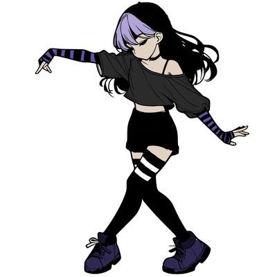 realistic girl danceing