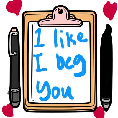 blank clip board with pen