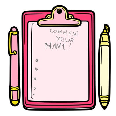 blank clip board with pen