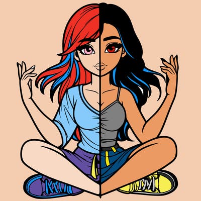 realistic girl split