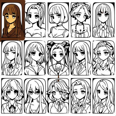 girls that look diffrent anime