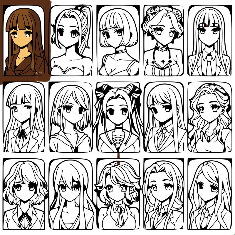 girls that look diffrent anime