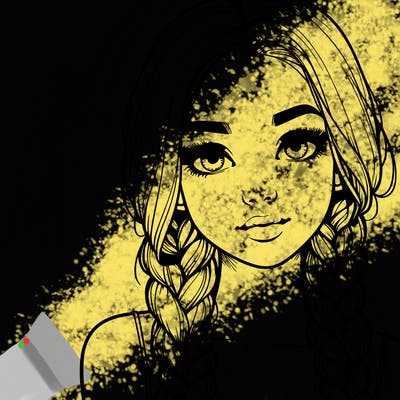 realistic girl with braids