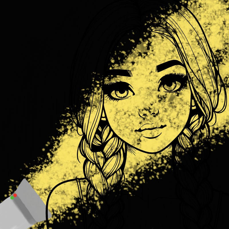 realistic girl with braids