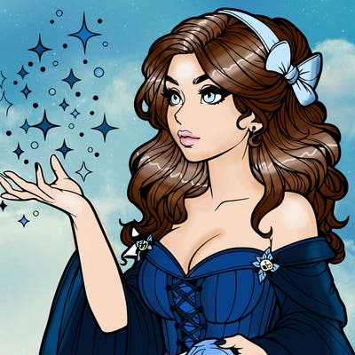 realistic women sorcerer using magic