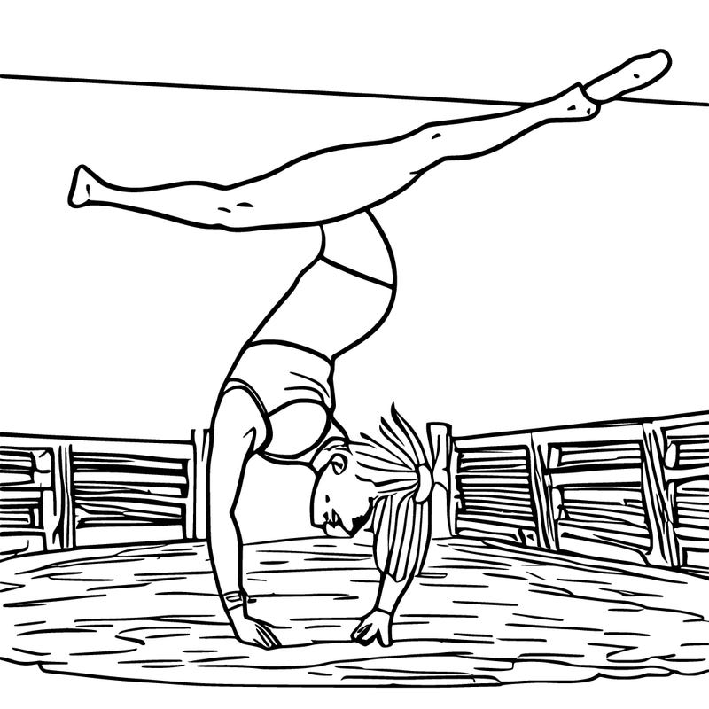 gymnast doing a cartwheel
