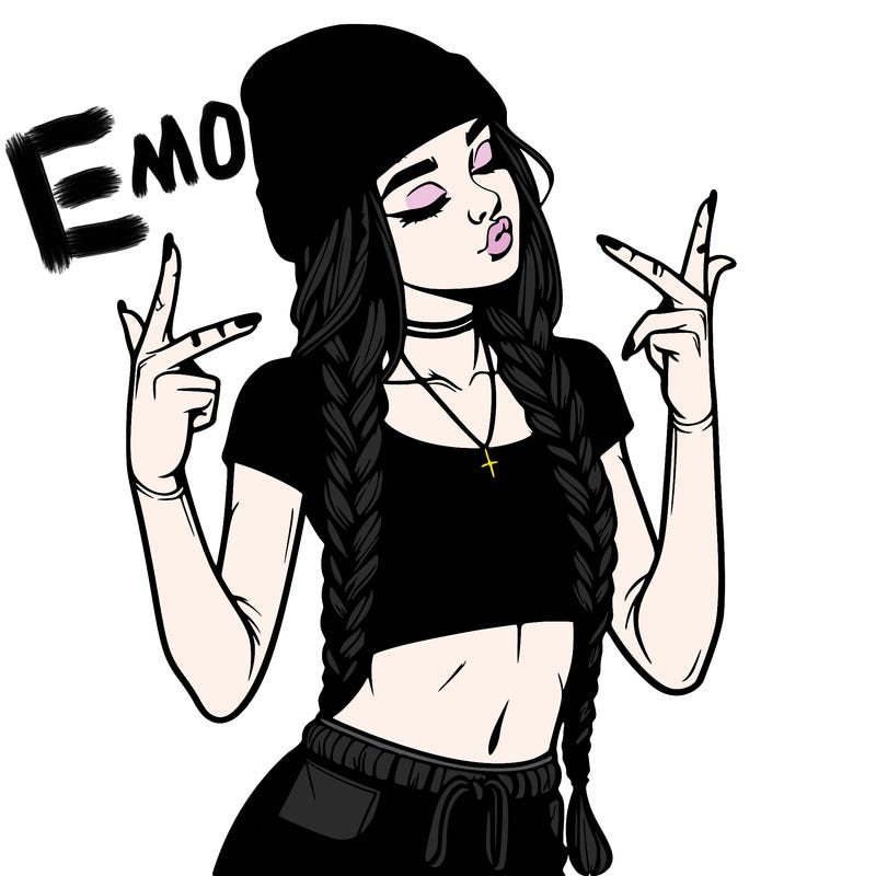 realistic teenage girl with braids and a beanie and crop top doing 🫶🏼