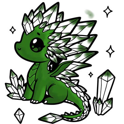 little cute crystal dragon