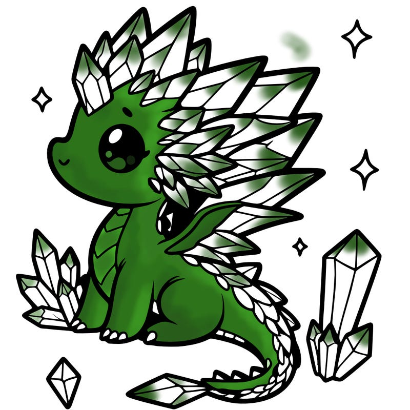 little cute crystal dragon
