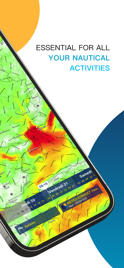 Météo Marine - Interactive wind and weather forecast map on the Meteo Marine mobile app