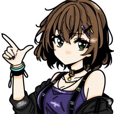 an anime girl who looks cool