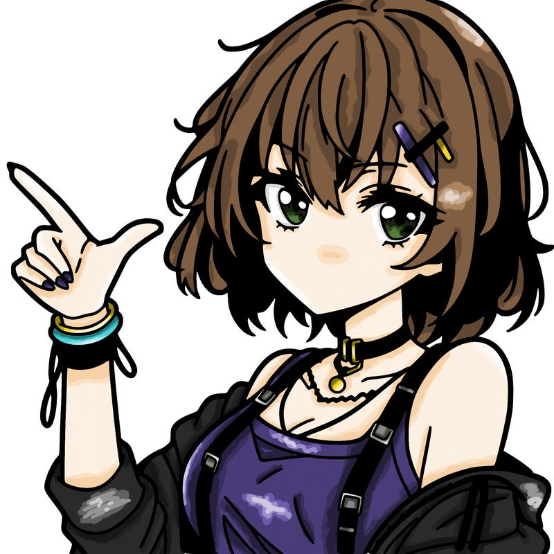 an anime girl who looks cool