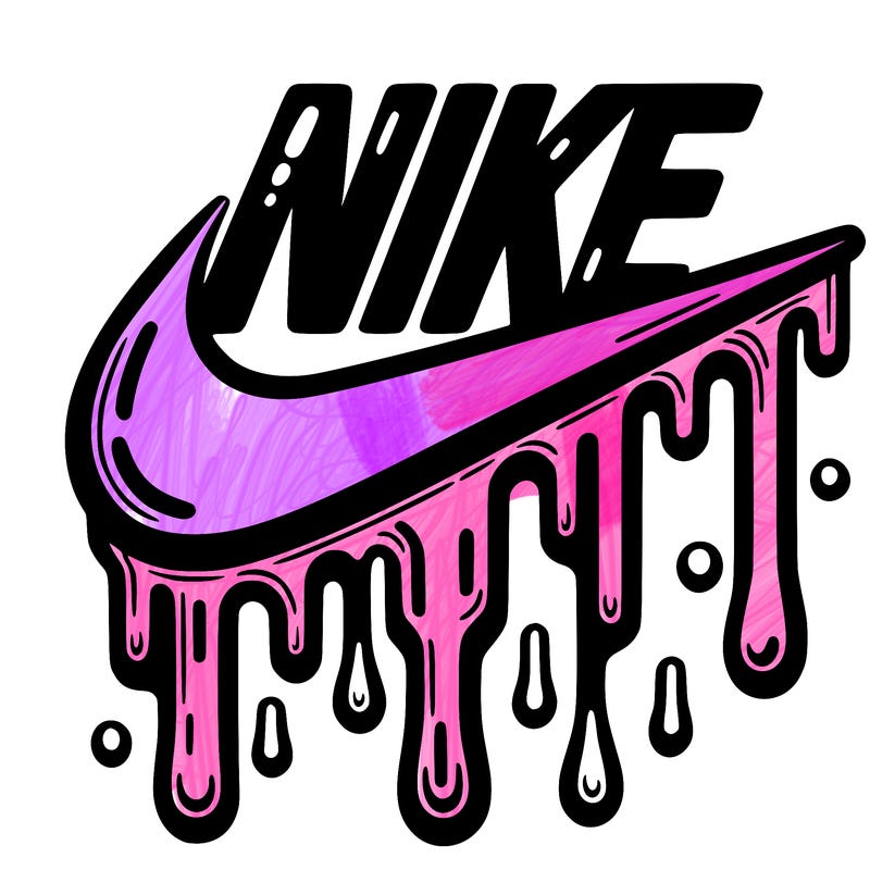 dripping nike logo