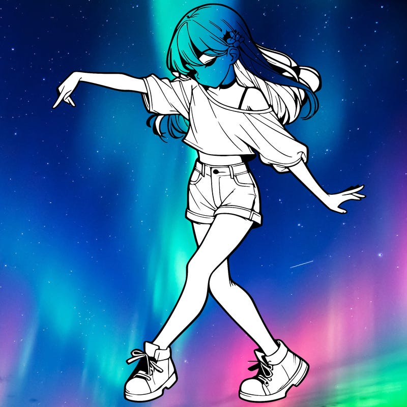 realistic girl danceing