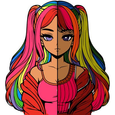 realistic girl split