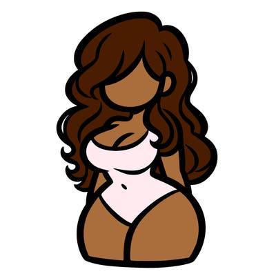 curvy woman with hair