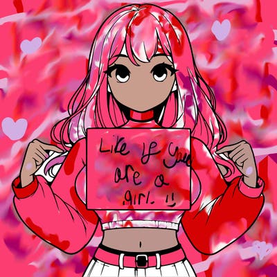 girl holding a blank sign in a long sleeve crop top