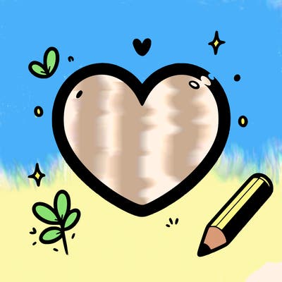 blank simple heart