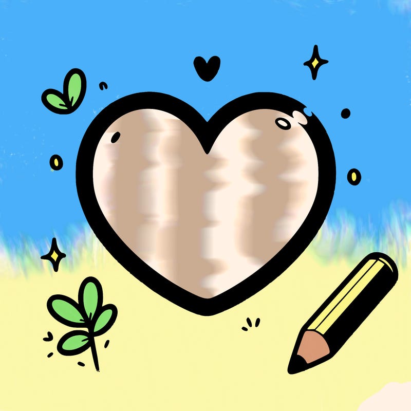 blank simple heart