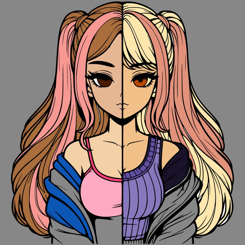 realistic girl split