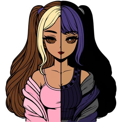 realistic girl split