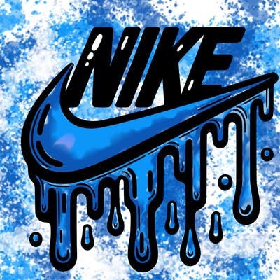 dripping nike logo