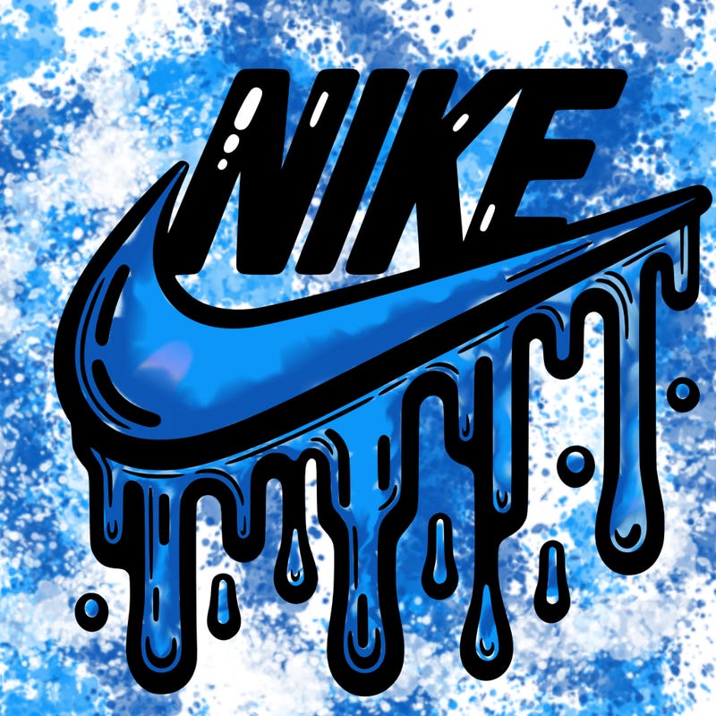 dripping nike logo
