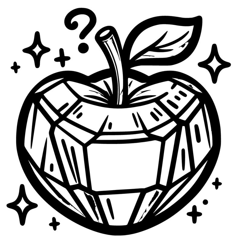 very shiny crystal apple