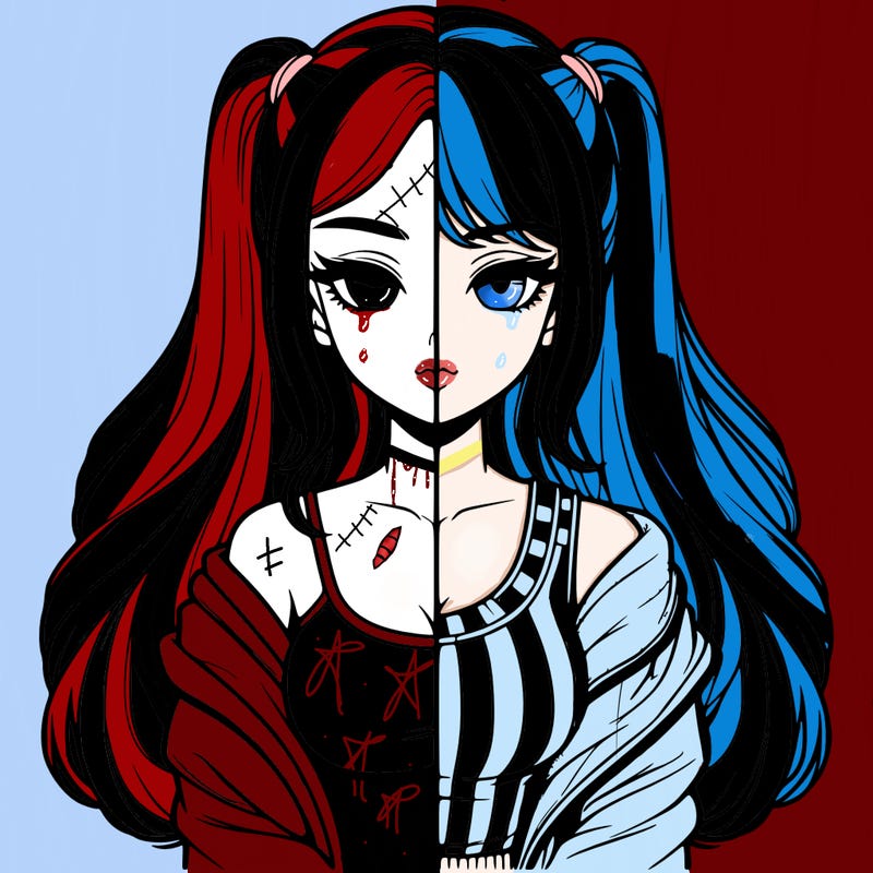 realistic girl split