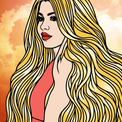 girl with long hair and lots of tattoos