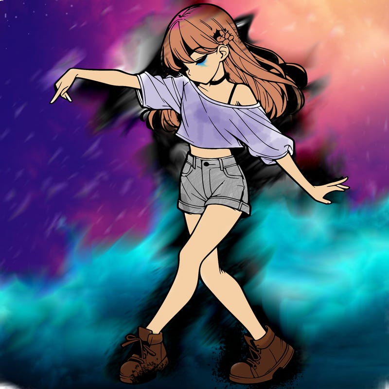 realistic girl danceing