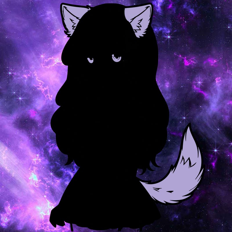 realistic girl with wolf ears and a tail