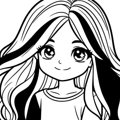 a 12 year old girl with long hair