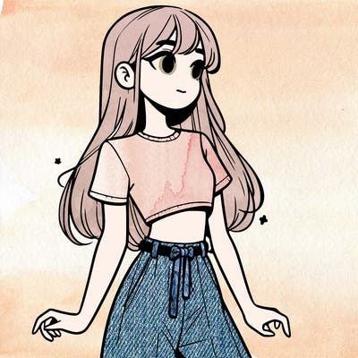 girl in a cute crop top