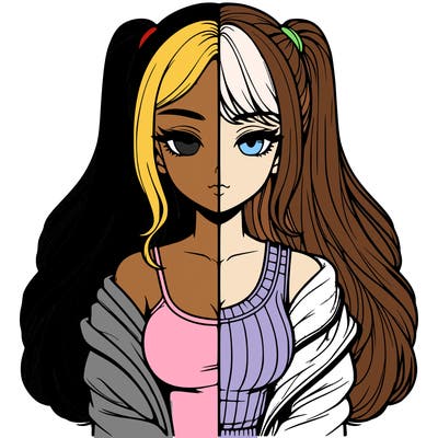 realistic girl split