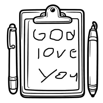 blank clip board with pen