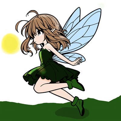 manga fairy flying