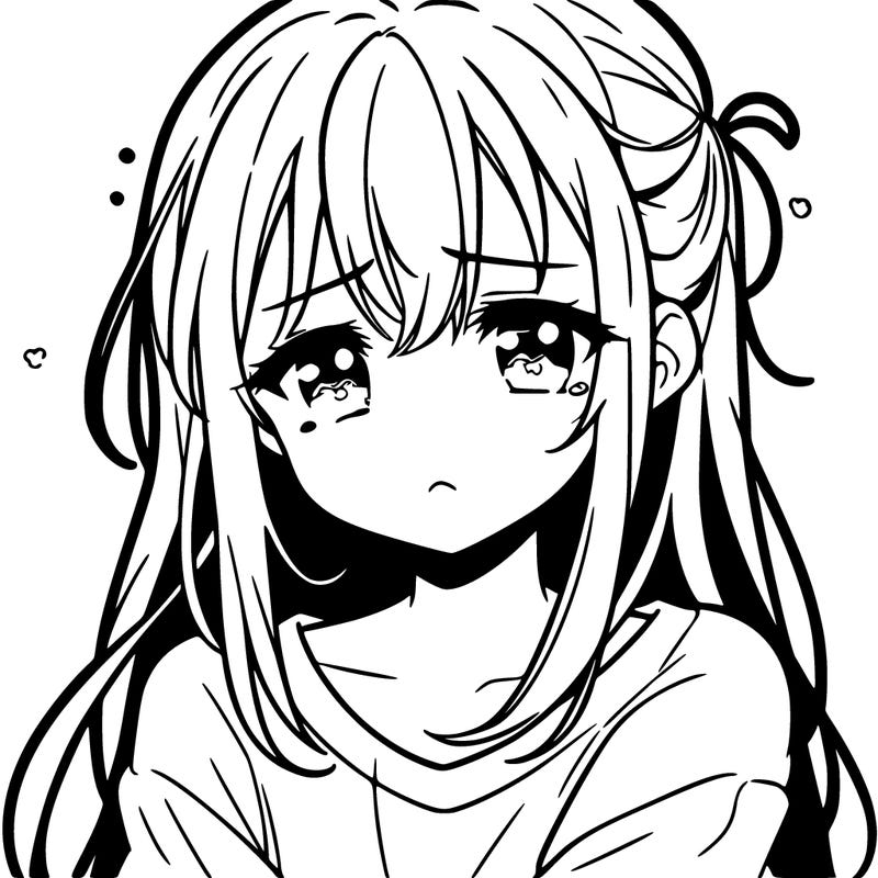 sad anime girl