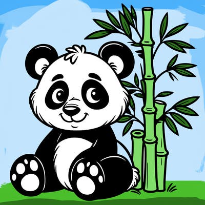 a panda bamboo