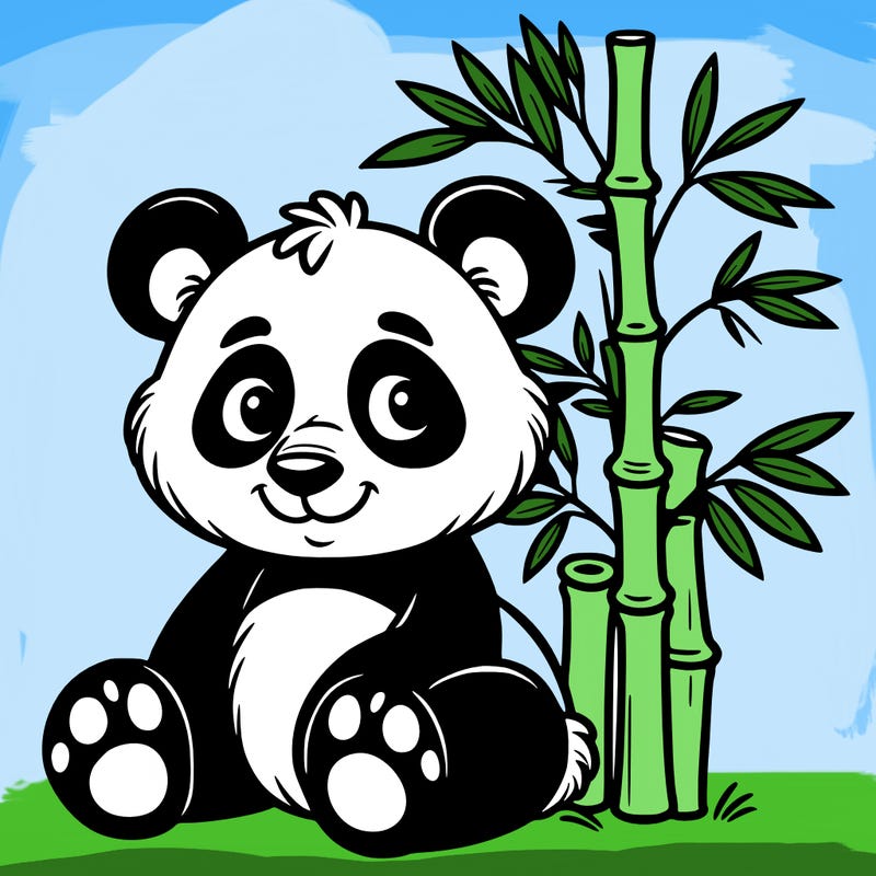 a panda bamboo