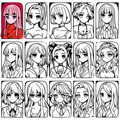 girls that look diffrent anime