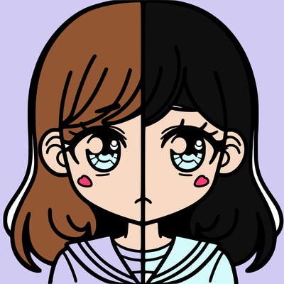 a split of a girl