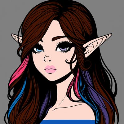 elf girl realistic dark fantasy