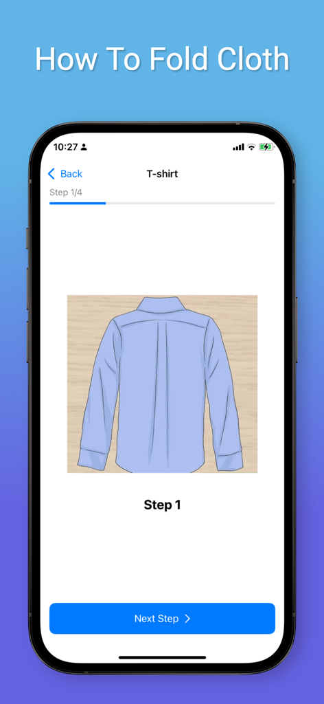How To Fold Cloth - Step by step t-shirt folding tutorial in the How To Fold Cloth app