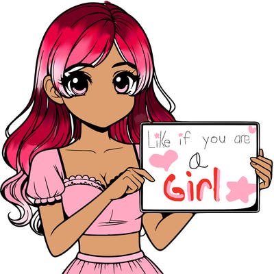 realistic pretty girl holding blank sign